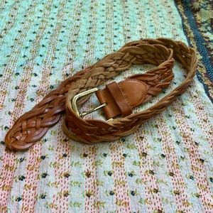 Linea Pelle Vintage leather braided belt